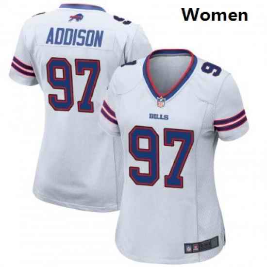 Women Buffalo Bills Mario Addison White Game Jersey By Nike